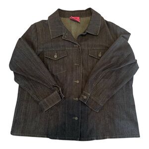 Vintage Carol’s Denims Lightweight Denim Shacket XL Dark Blue Green Vintage